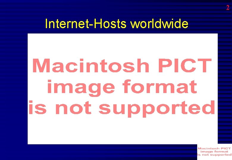 2 Internet-Hosts worldwide 2 Internet-Hosts worldwide