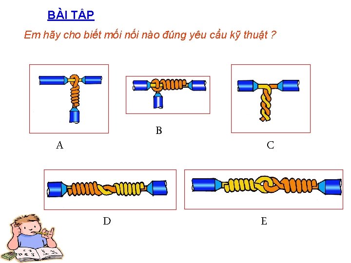 BÀI TẬP Em hãy cho biết mối nào đúng yêu cầu kỹ thuật ?