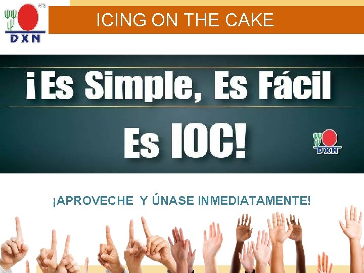 ICING ON THE CAKE ¡APROVECHE Y ÚNASE INMEDIATAMENTE! 