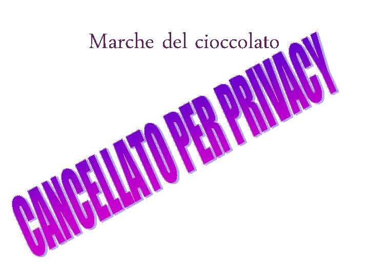 Marche del cioccolato 