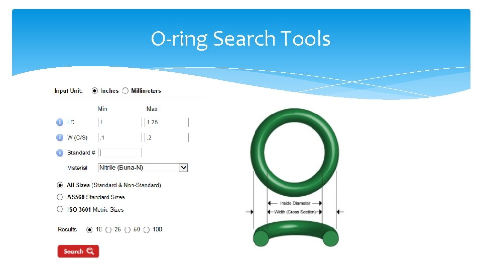 O-ring Search Tools O-ring Search Tools