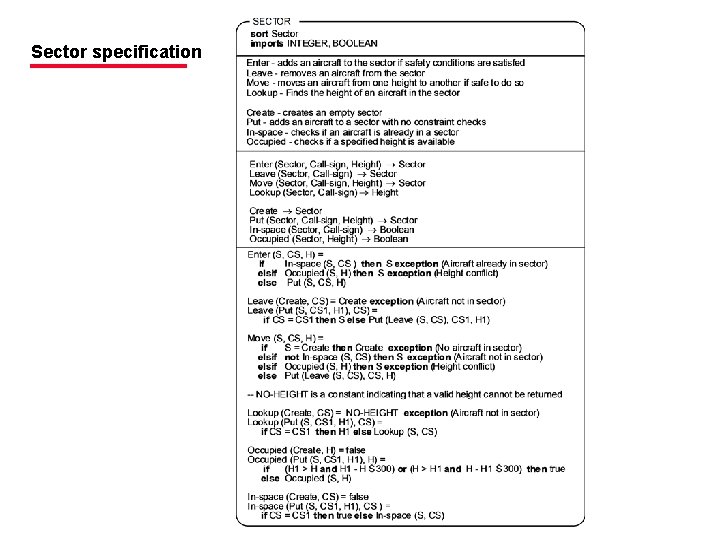 Sector specification 