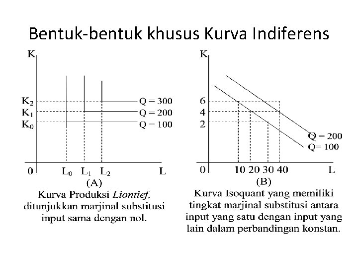 Bentuk-bentuk khusus Kurva Indiferens Bentuk-bentuk khusus Kurva Indiferens