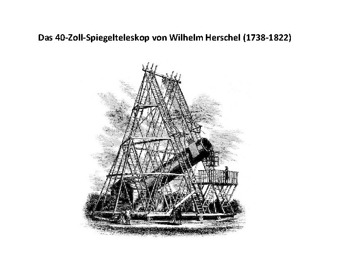 Das 40 -Zoll-Spiegelteleskop von Wilhelm Herschel (1738 -1822) 