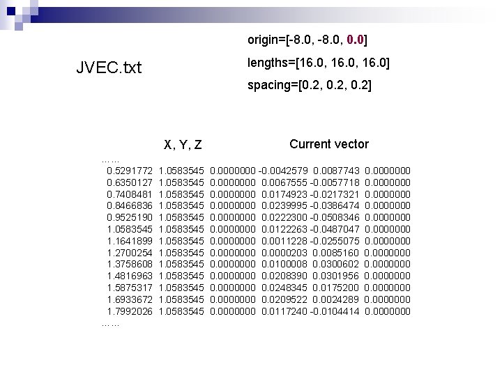 origin=[-8. 0, 0. 0] lengths=[16. 0, 16. 0] JVEC. txt spacing=[0. 2, 0. 2]