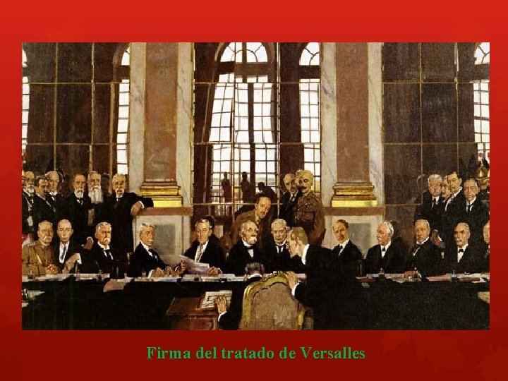 Firma del tratado de Versalles 