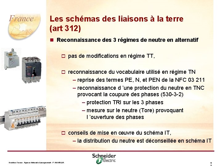 Les schémas des liaisons à la terre (art 312) n Reconnaissance des 3 régimes