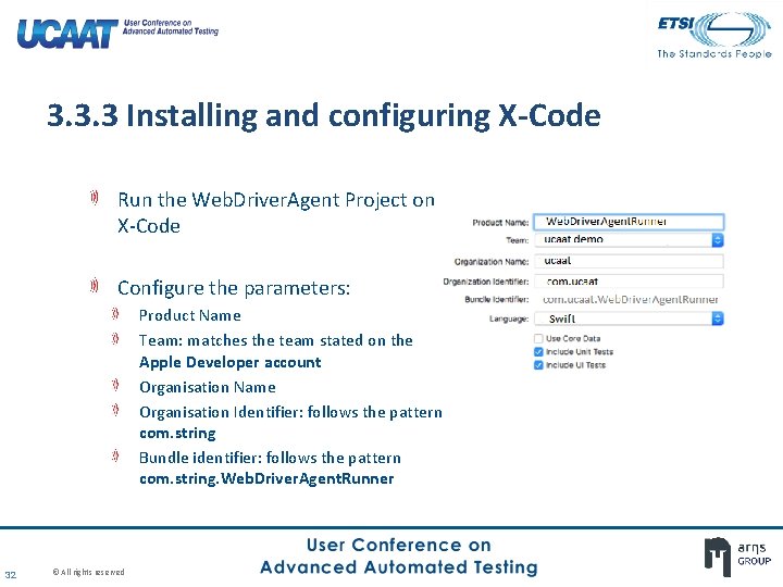 3. 3. 3 Installing and configuring X-Code Run the Web. Driver. Agent Project on 3. 3. 3 Installing and configuring X-Code Run the Web. Driver. Agent Project on