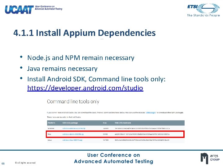 4. 1. 1 Install Appium Dependencies • Node. js and NPM remain necessary • 4. 1. 1 Install Appium Dependencies • Node. js and NPM remain necessary •