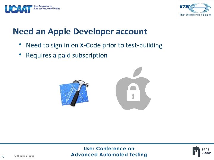 Need an Apple Developer account • Need to sign in on X-Code prior to Need an Apple Developer account • Need to sign in on X-Code prior to