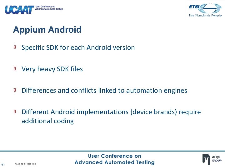 Appium Android Specific SDK for each Android version Very heavy SDK files Differences and Appium Android Specific SDK for each Android version Very heavy SDK files Differences and