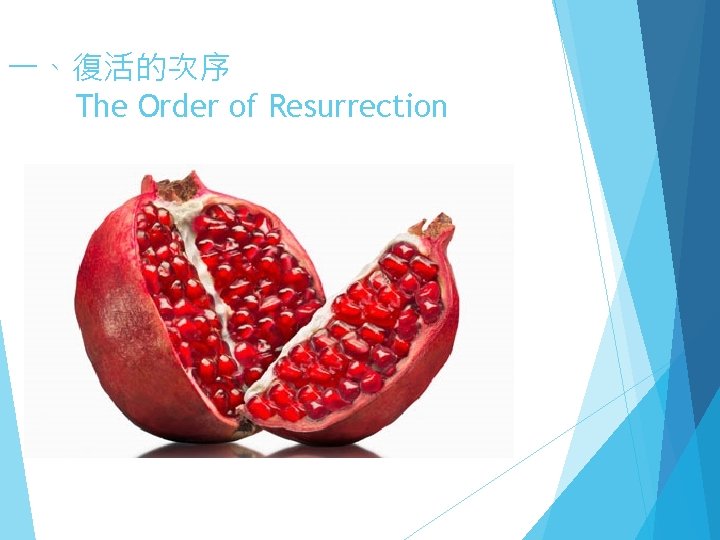 一、復活的次序 The Order of Resurrection 