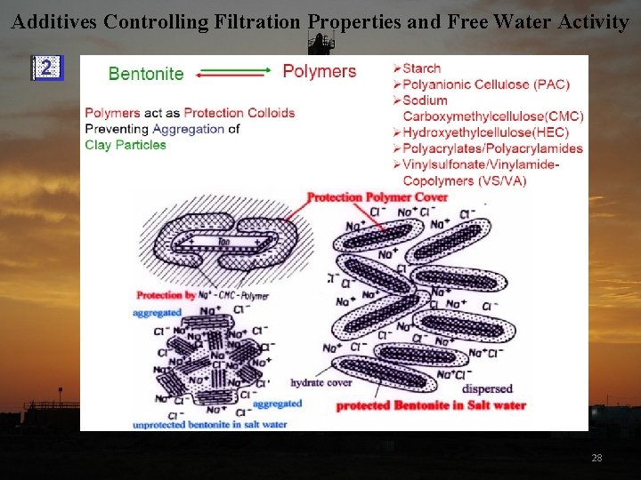 Additives Controlling Filtration Properties and Free Water Activity 28 