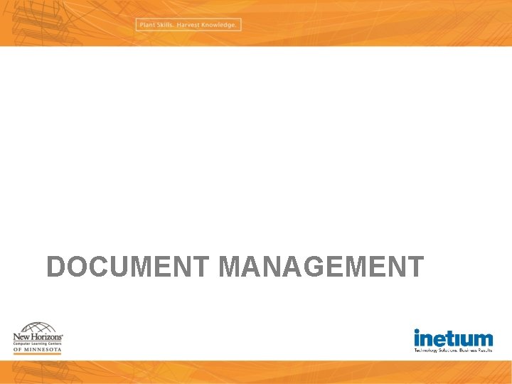 DOCUMENT MANAGEMENT 