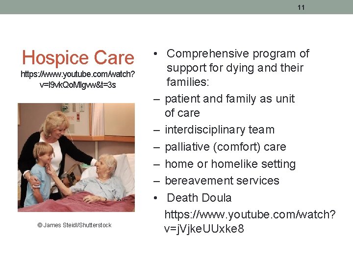 11 Hospice Care https: //www. youtube. com/watch? v=l 9 vk. Qo. Mlgvw&t=3 s ©
