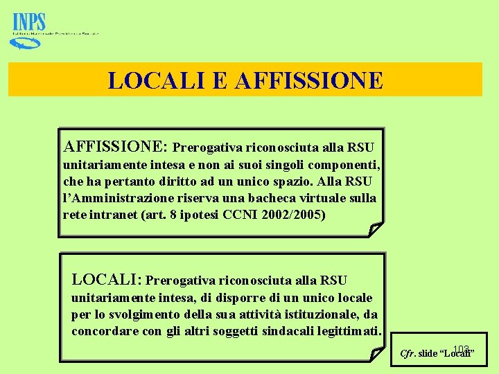 LOCALI E AFFISSIONE: Prerogativa riconosciuta alla RSU unitariamente intesa e non ai suoi singoli