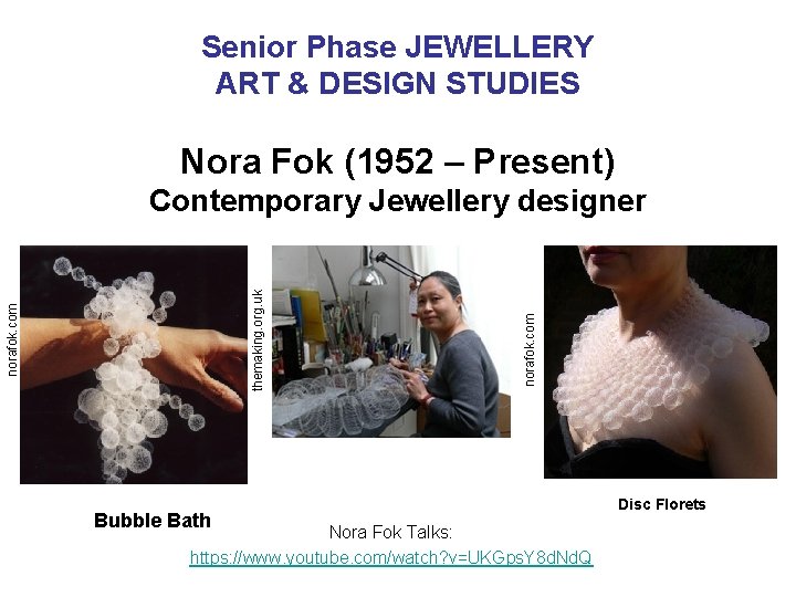 Senior Phase JEWELLERY ART & DESIGN STUDIES Nora Fok (1952 – Present) Bubble Bath