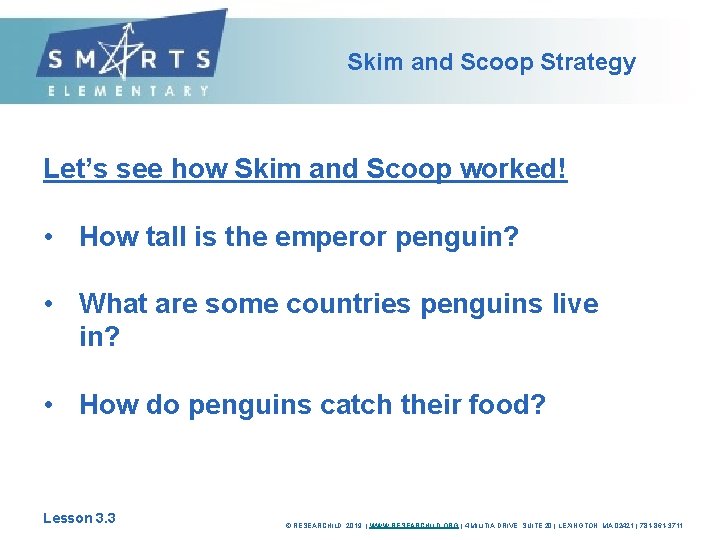 Skim and Scoop Strategy Let’s see how Skim and Scoop worked! • How tall Skim and Scoop Strategy Let’s see how Skim and Scoop worked! • How tall