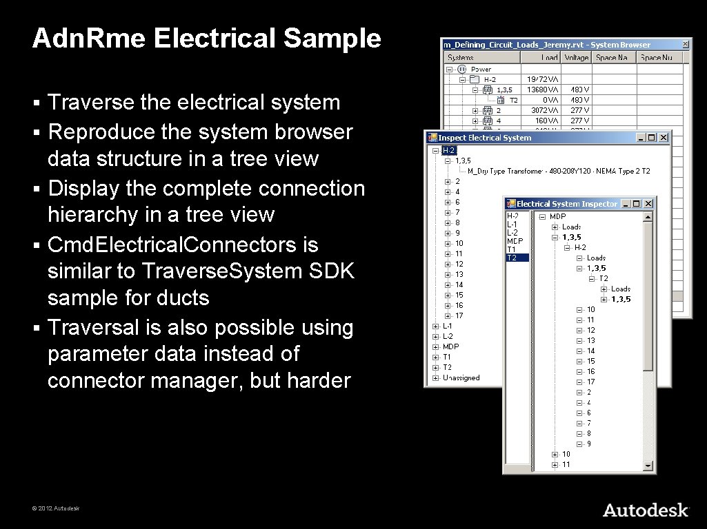 Adn. Rme Electrical Sample § § § Traverse the electrical system Reproduce the system