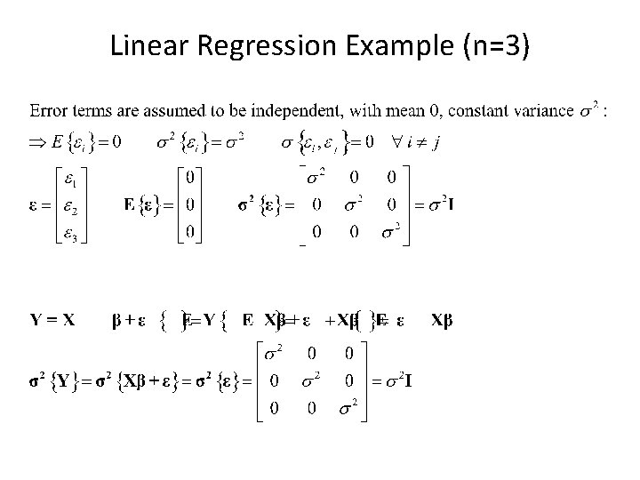 Linear Regression Example (n=3) 