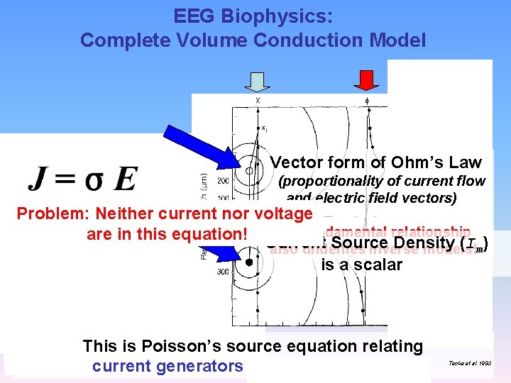 EEG Biophysics: Complete Volume Conduction Model Vector form of Ohm’s Law (proportionality of current