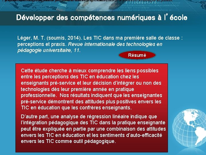 1. proposer detechnologies nouvelles compétences insertion dans les programmes canadiens de sciences et technologies