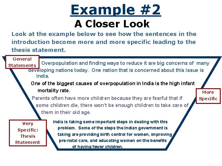 Example #2 A Closer Look at the example below to see how the sentences