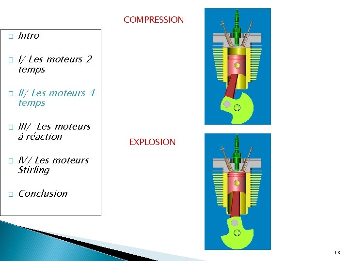 COMPRESSION � � � Intro I/ Les moteurs 2 temps II/ Les moteurs 4