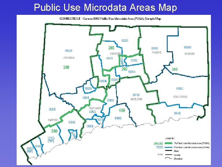 Public Use Microdata Areas Map 