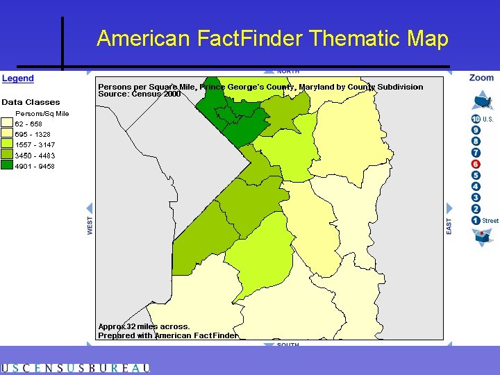 American Fact. Finder Thematic Map 