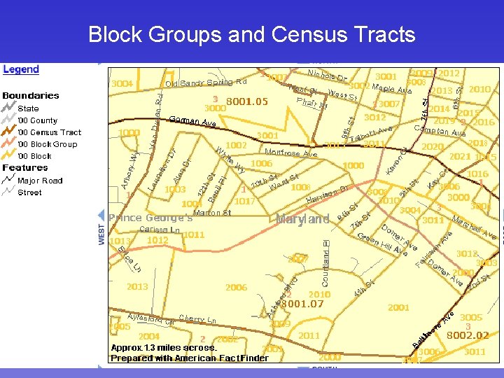 Block Groups and Census Tracts 