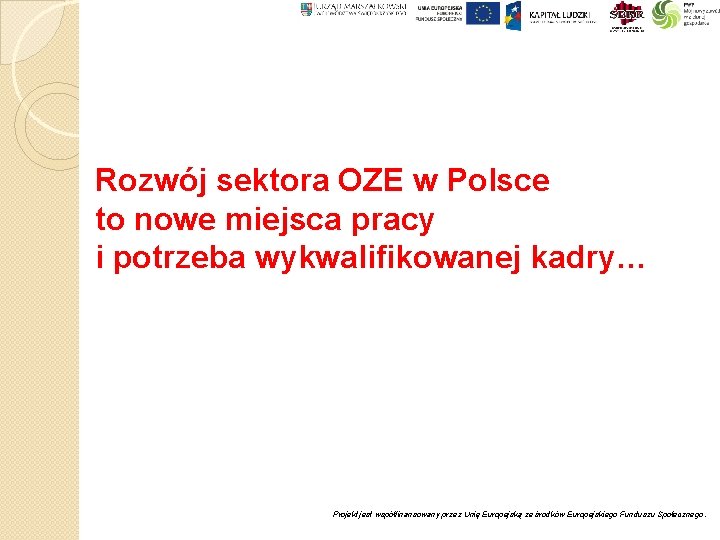 Rozwój sektora OZE w Polsce to nowe miejsca pracy sposób na stan środowiska naturalnego.