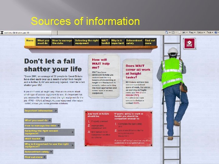 Sources of information 