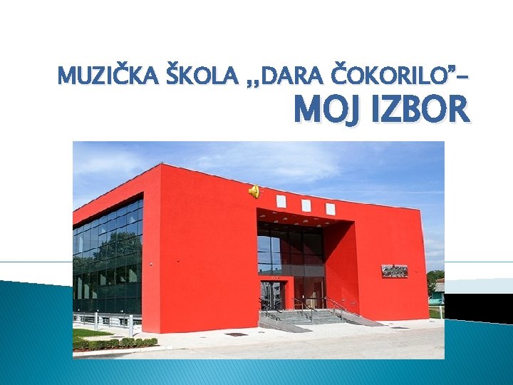 MUZIČKA ŠKOLA , , DARA ČOKORILO”- MOJ IZBOR 