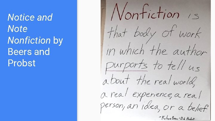 Notice and Note Nonfiction by Beers and Probst 
