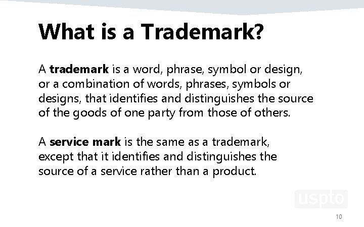 What is a Trademark? A trademark is a word, phrase, symbol or design, or