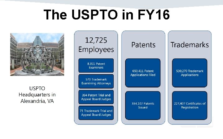 The USPTO in FY 16 