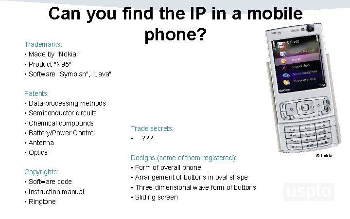 Can you find the IP in a mobile phone? Trademarks: • Made by "Nokia"