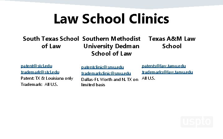 Law School Clinics South Texas School Southern Methodist University Dedman of Law School of