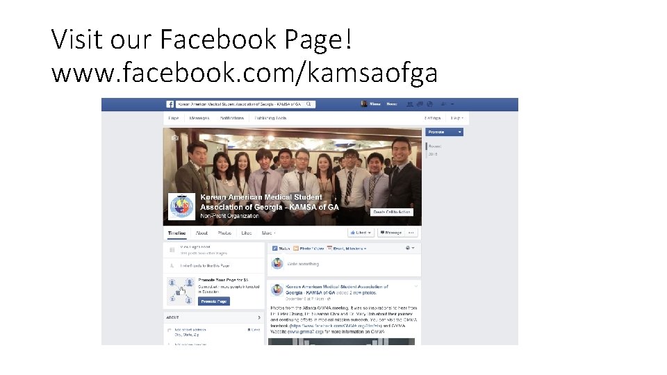 Visit our Facebook Page! www. facebook. com/kamsaofga 