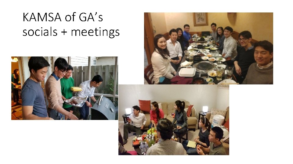 KAMSA of GA’s socials + meetings 