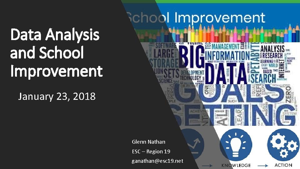 Data Analysis and School Improvement January 23, 2018 Glenn Nathan ESC – Region 19