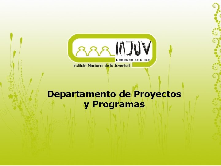 Departamento de Proyectos y Programas 