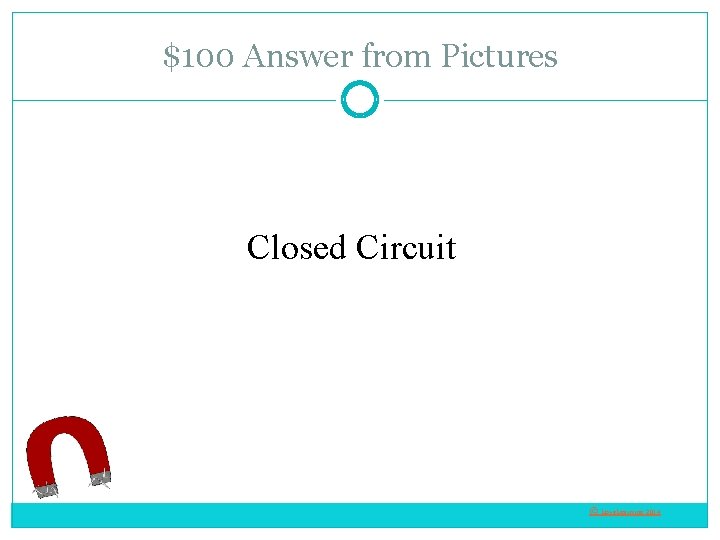 $100 Answer from Pictures Closed Circuit © Love. Learning 2014 