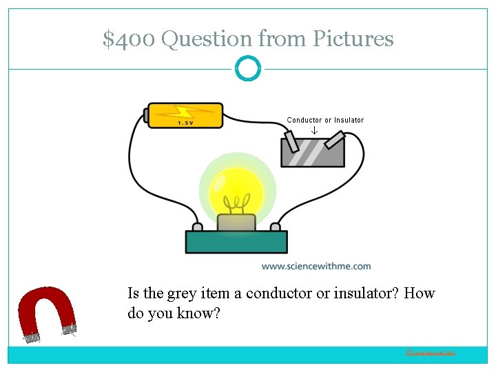 $400 Question from Pictures Is the grey item a conductor or insulator? How do