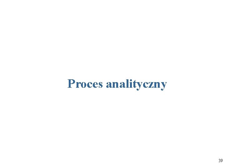 Proces analityczny 39 