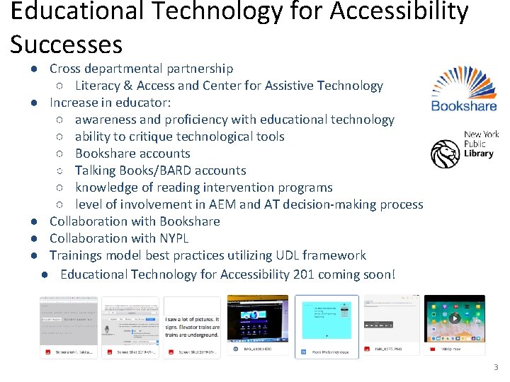 Exploring Educational Technology Providing Universal Access to Print