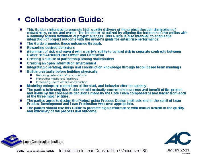 • Collaboration Guide: n n n n This Guide is intended to promote • Collaboration Guide: n n n n This Guide is intended to promote