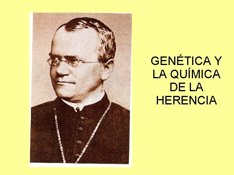 GENÉTICA Y LA QUÍMICA DE LA HERENCIA 