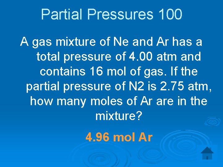 Partial Pressures 100 A gas mixture of Ne and Ar has a total pressure